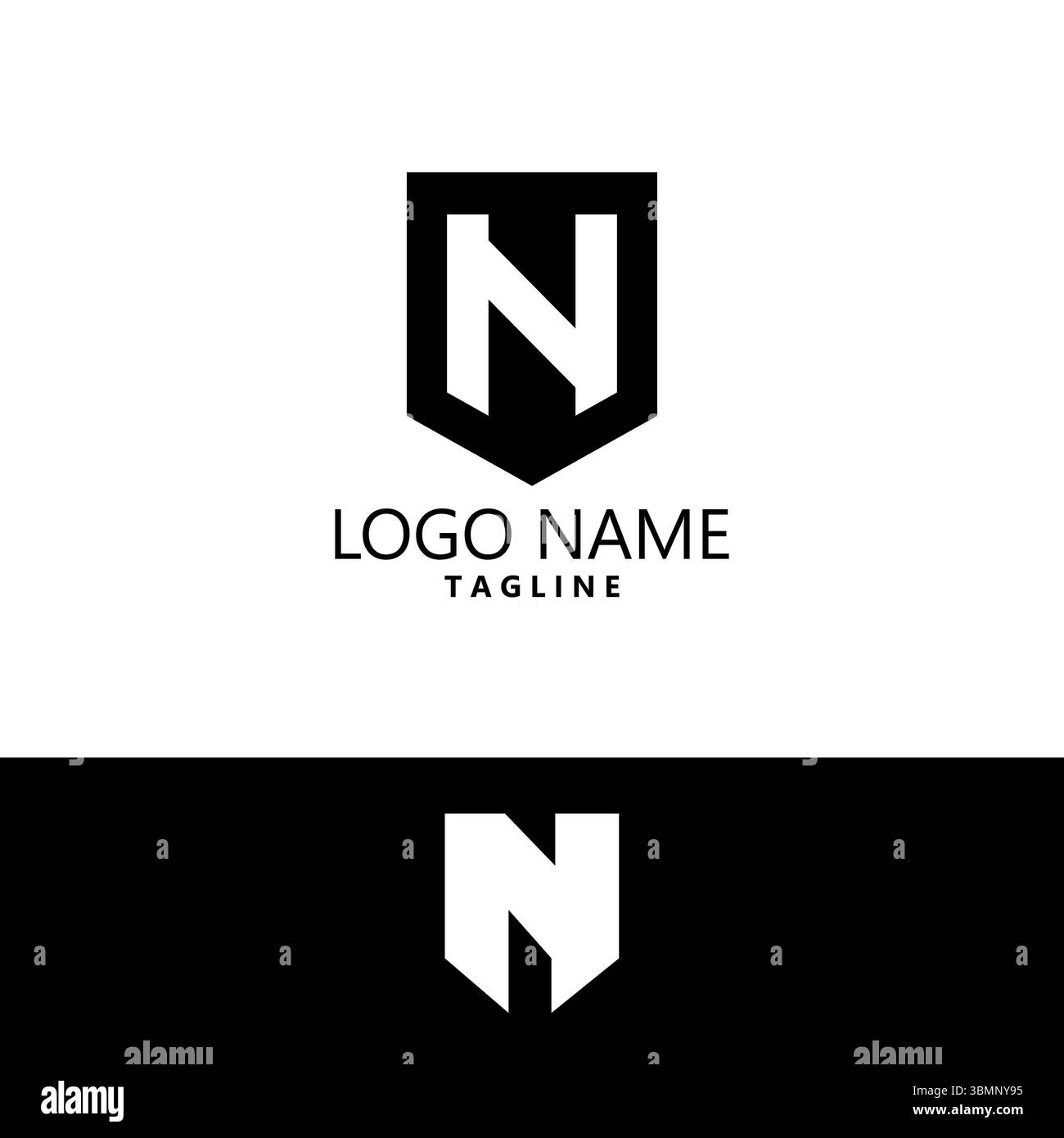 letter N shield logo design vector Stock Vector Image & Art - Alamy