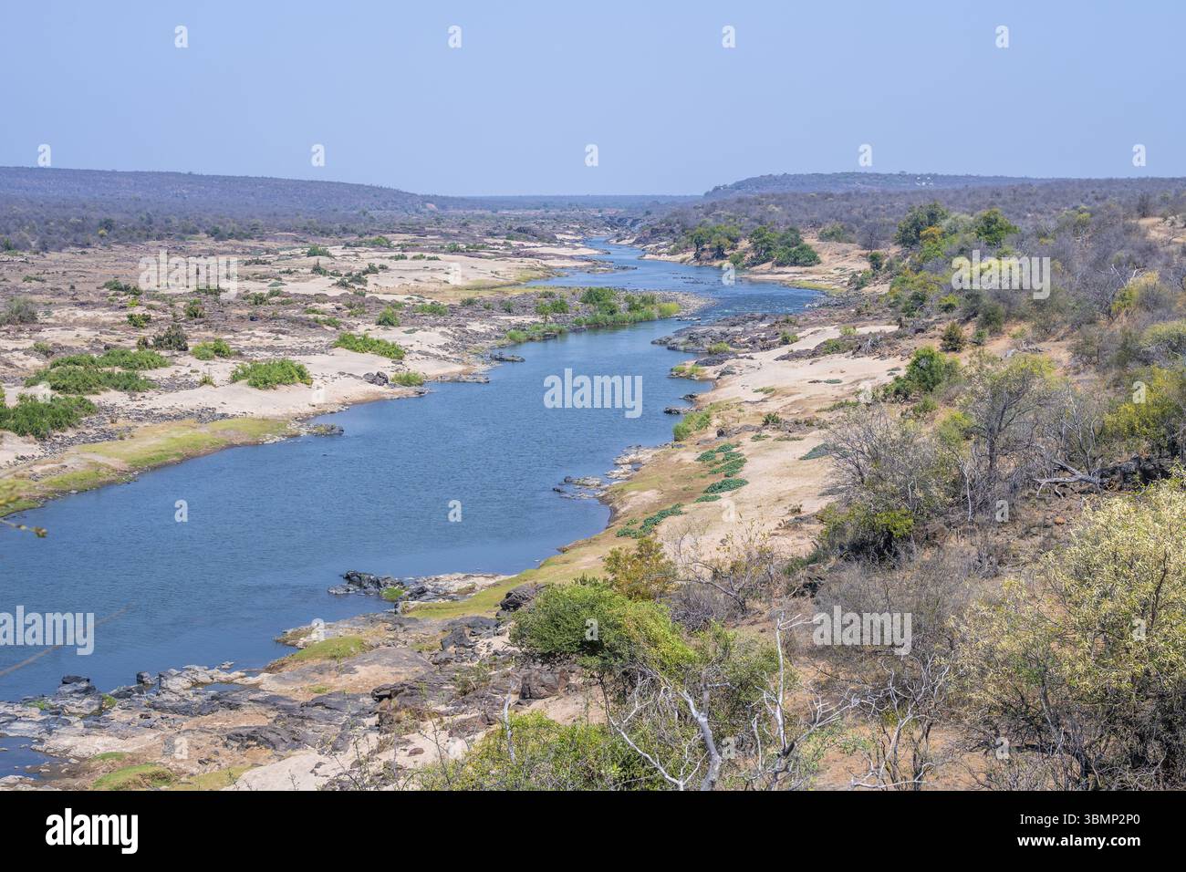 Olifants River, dry savannah, Kruger National Park, South Africa, Africa Stock Photo