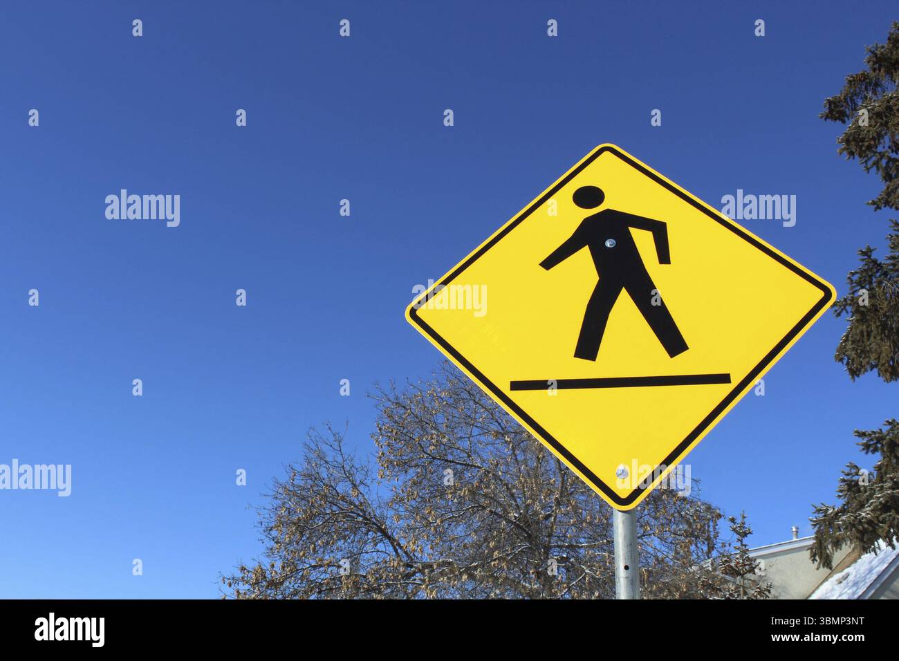 Pedestrian crossing road marking yellow hi-res stock