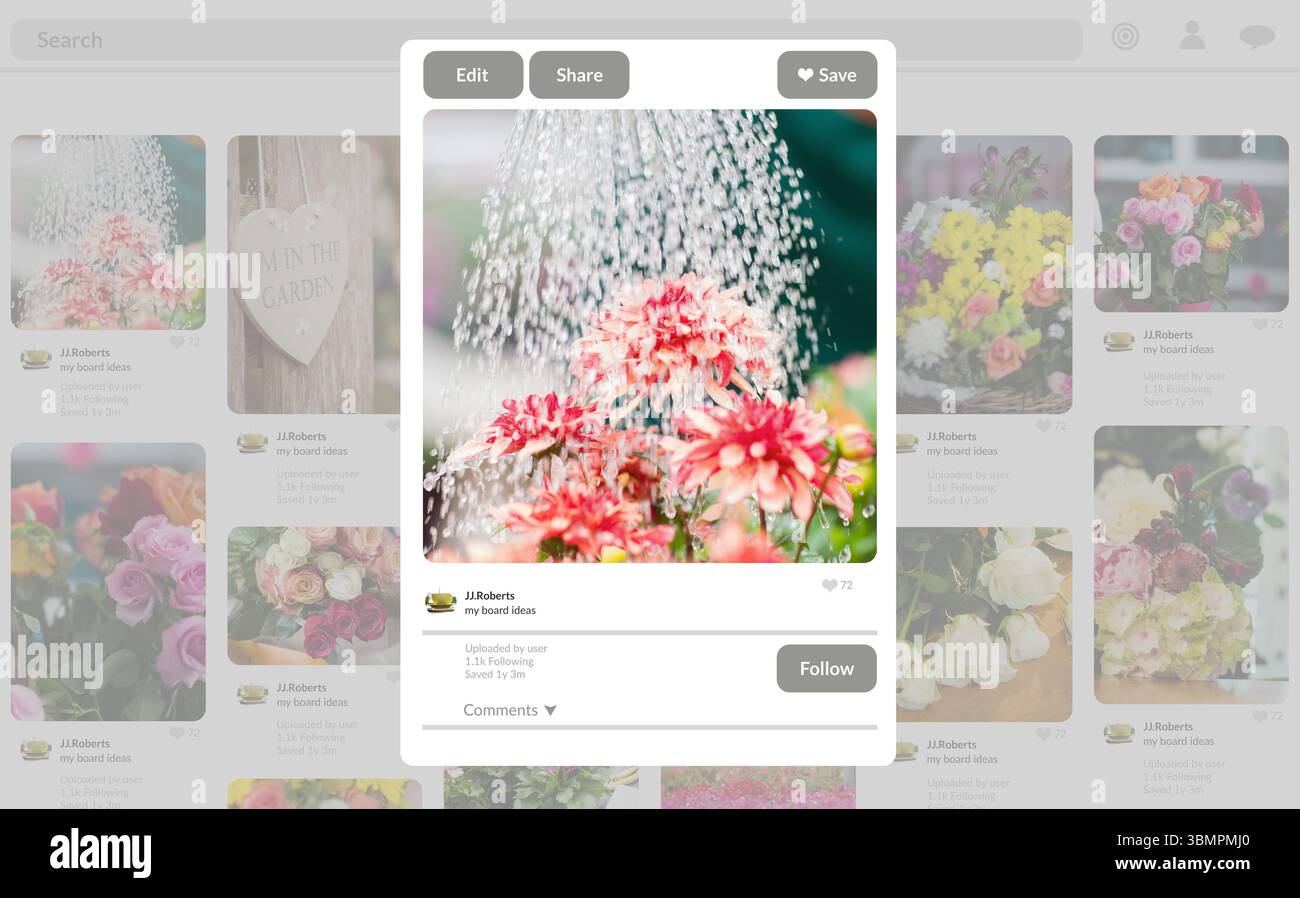 Composite image of flower image on site Stock Photo