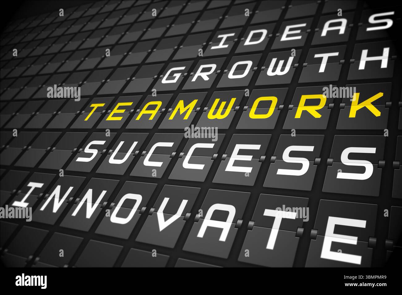 Teamwork buzzwords on black mechanical board Stock Photo