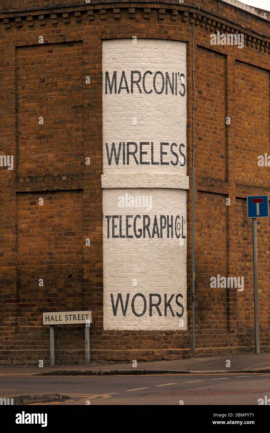 Marconi's Wireless Telegraphic Co Ltd Works, Hall Street, Chelmsford, Essex, UK Stock Photo