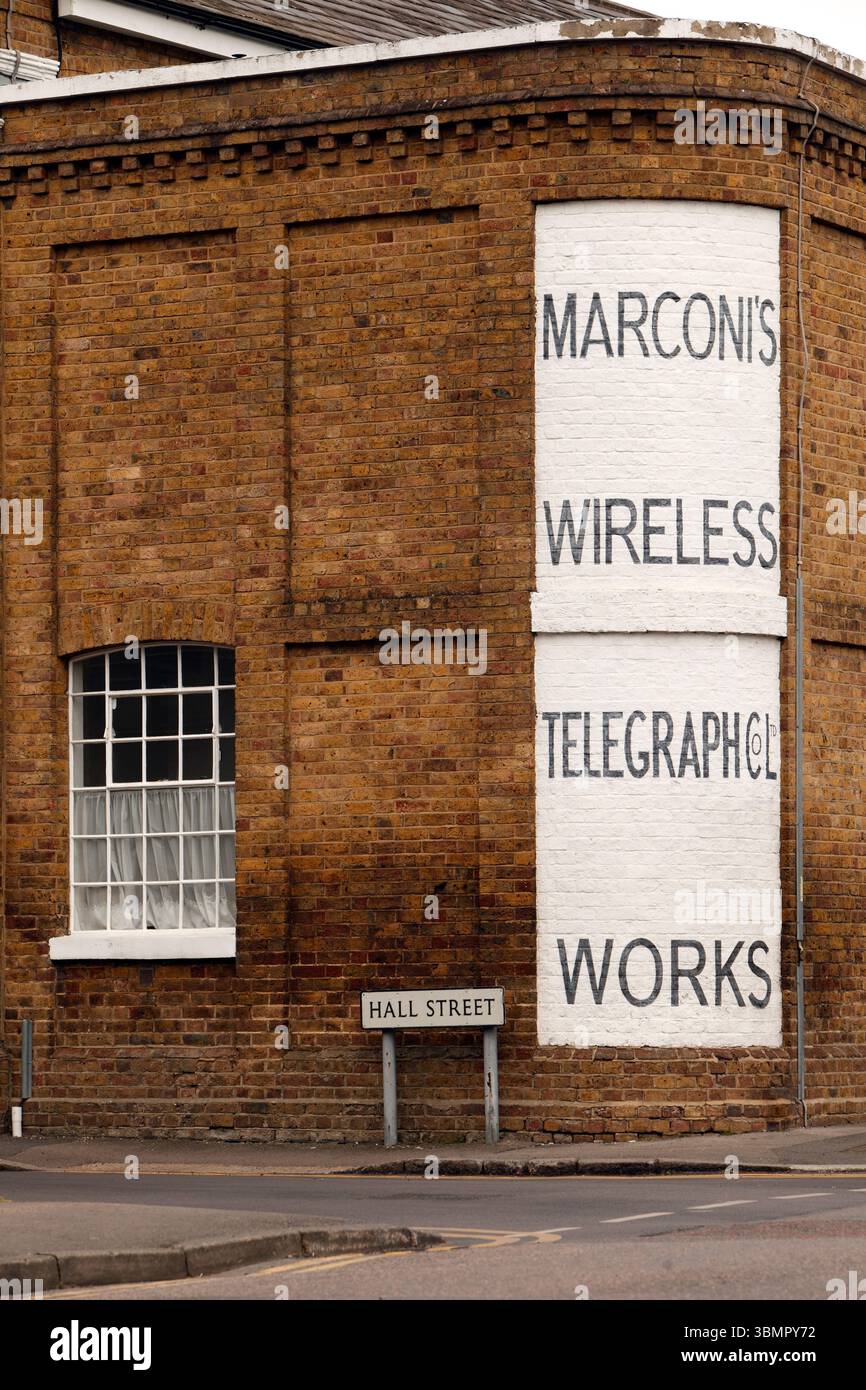 Marconi's Wireless Telegraphic Co Ltd Works, Hall Street, Chelmsford, Essex, UK Stock Photo