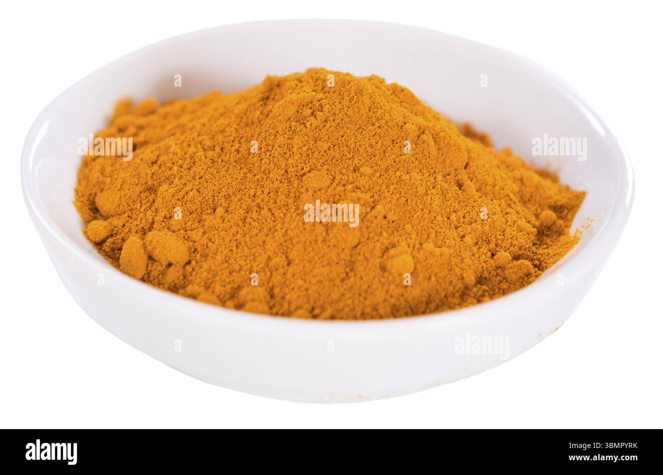 Turmeric (close-up shot, selective focus) isolated on white background Stock Photo