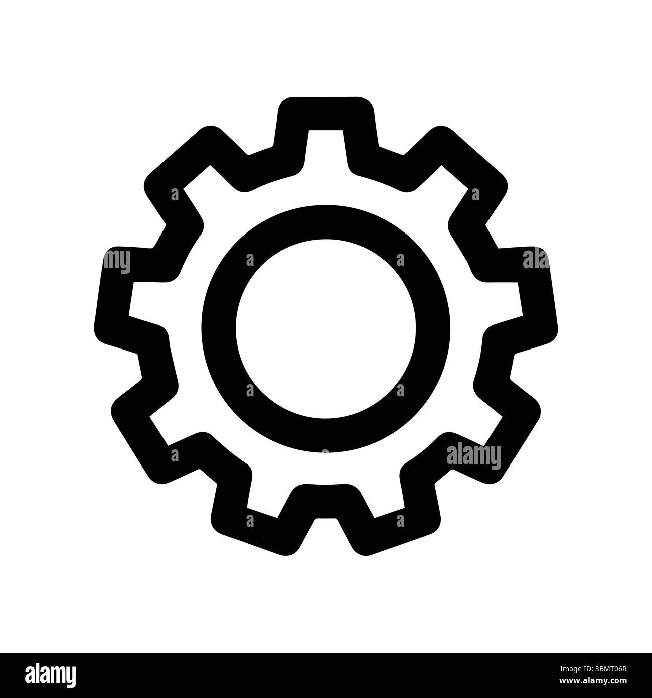 A Symbolic Gear Icon that Represents Various Elements in Technology and Engineering Fields Stock Vector