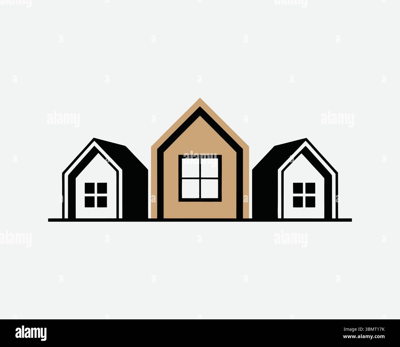 real este logo icon vackotr Stock Vector