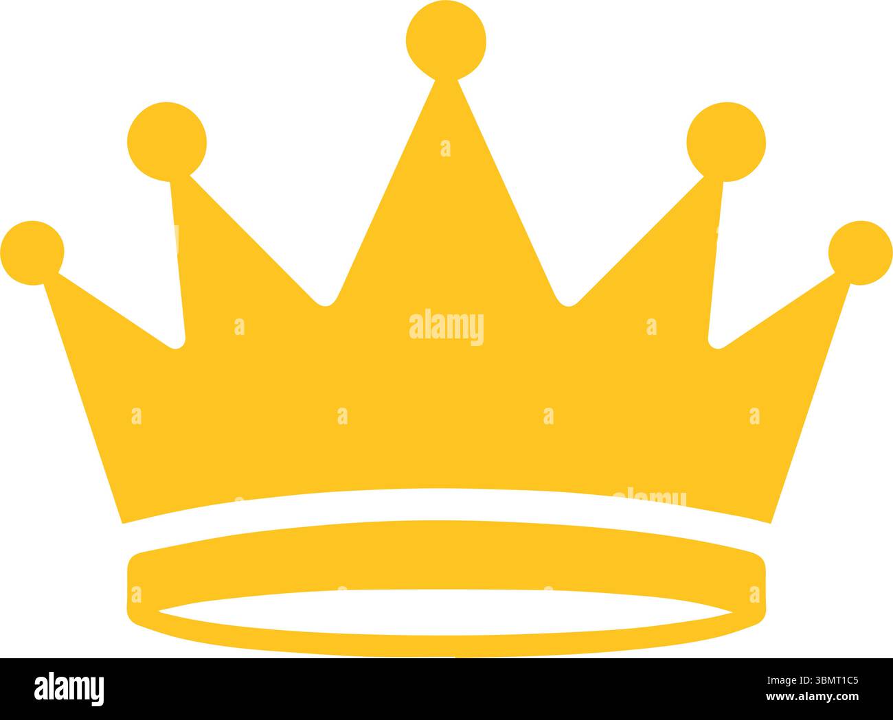 Crown gold icon Royal crown symbol isolated background vector ...