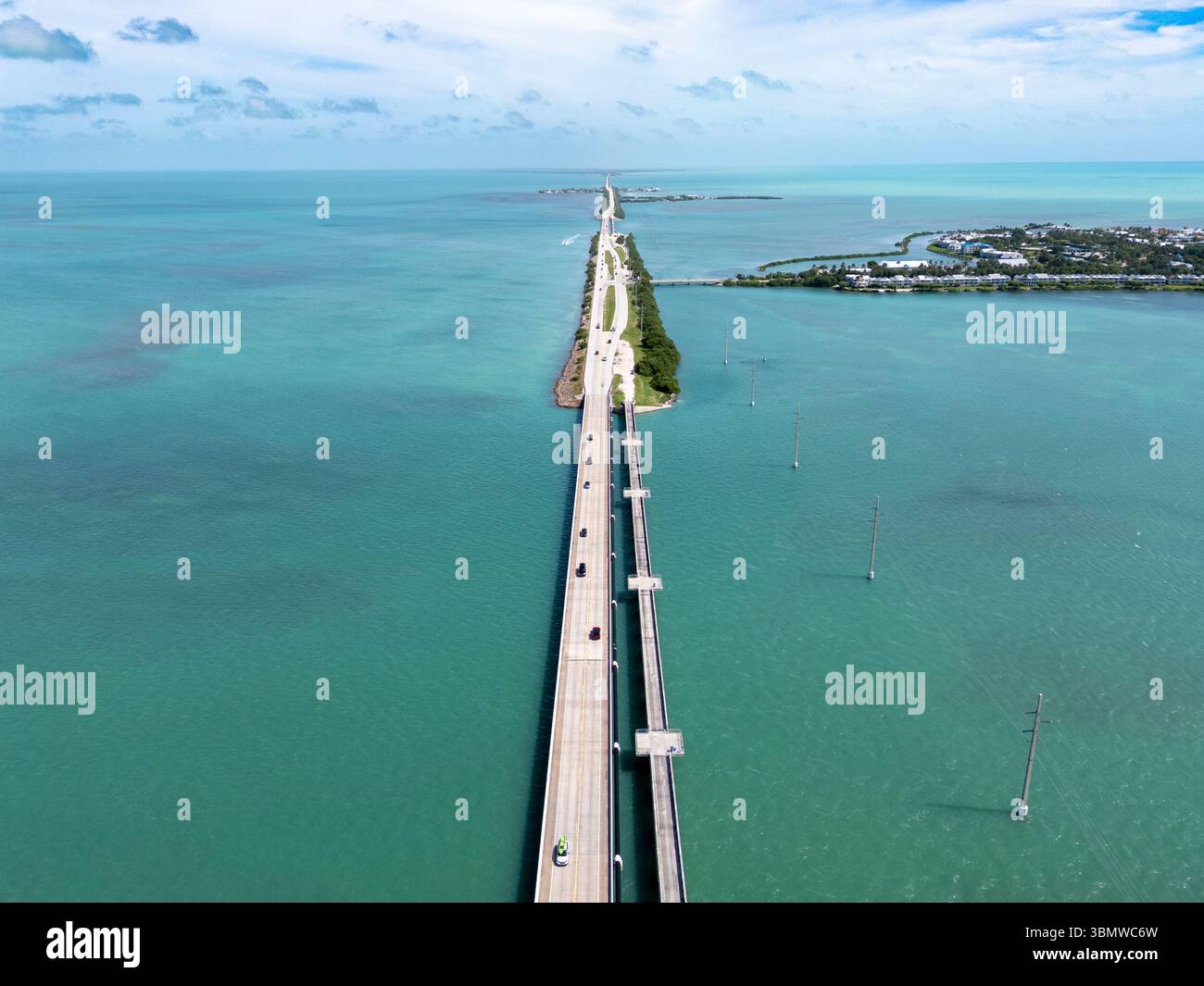 Point View Florida Aerial view of US Route 1, aka the Overseas Highway, in the Florida ...