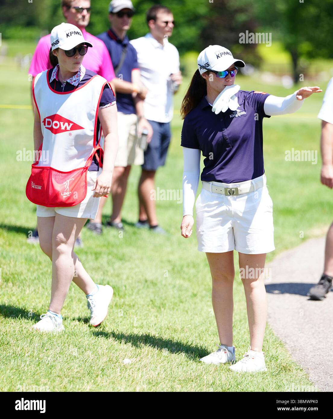 MIDLAND, MI - JUNE 28: LPGA golfer Leona Maguire with her twin sister ...