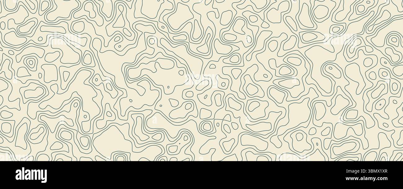 Abstract contour lines creating a textured pattern on a light background Stock Vector