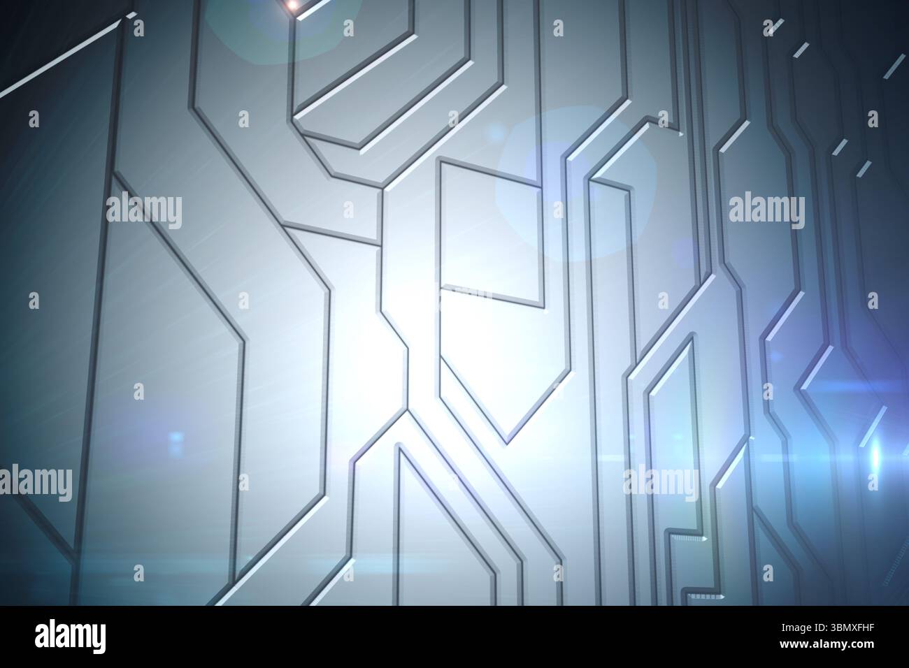 Circuit board on futuristic background Stock Photo