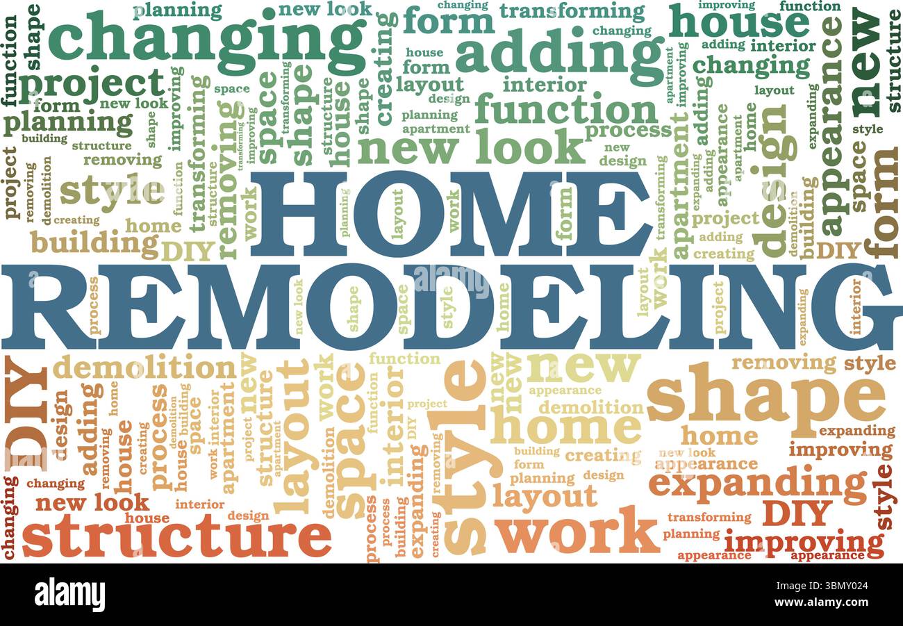 Home Remodeling word cloud conceptual design isolated on white ...