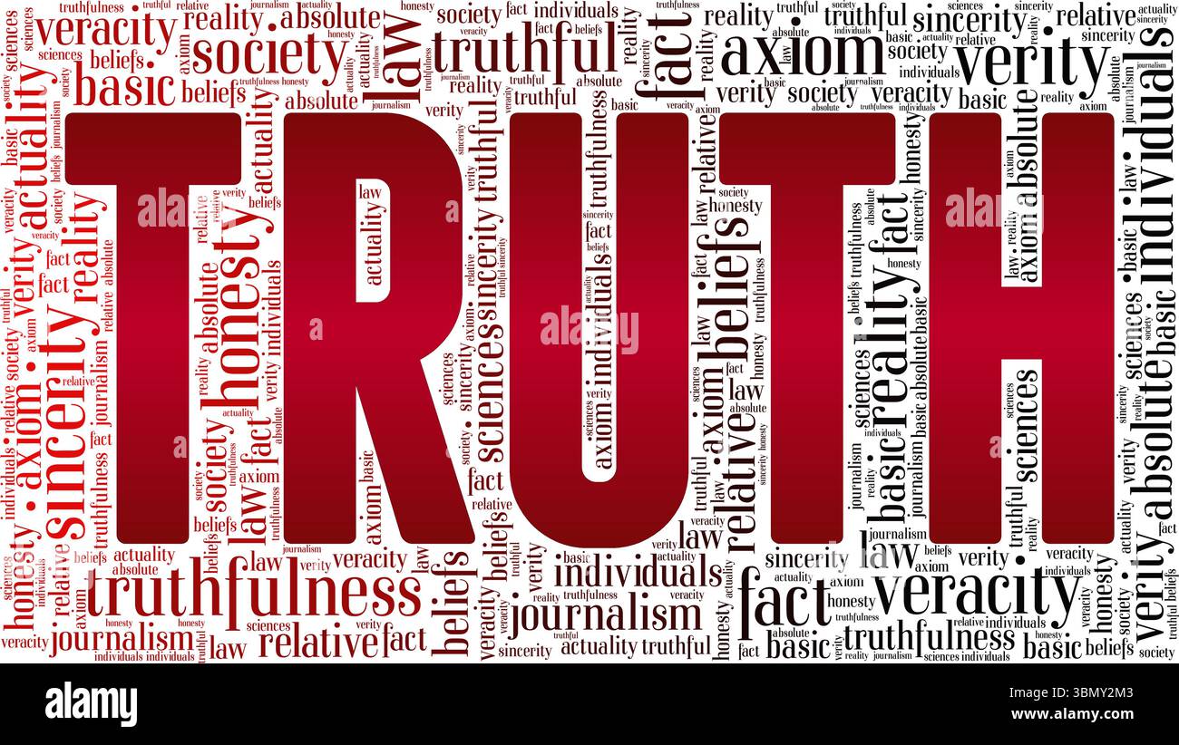 Belief truth text background wordcloud Stock Vector Images - Alamy