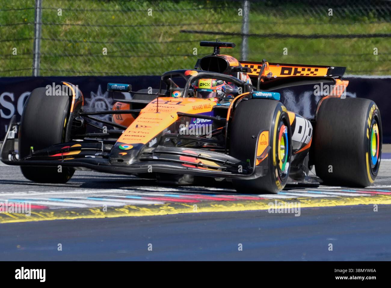 McLaren driver Oscar Piastri of Australia in action during the Austrian ...
