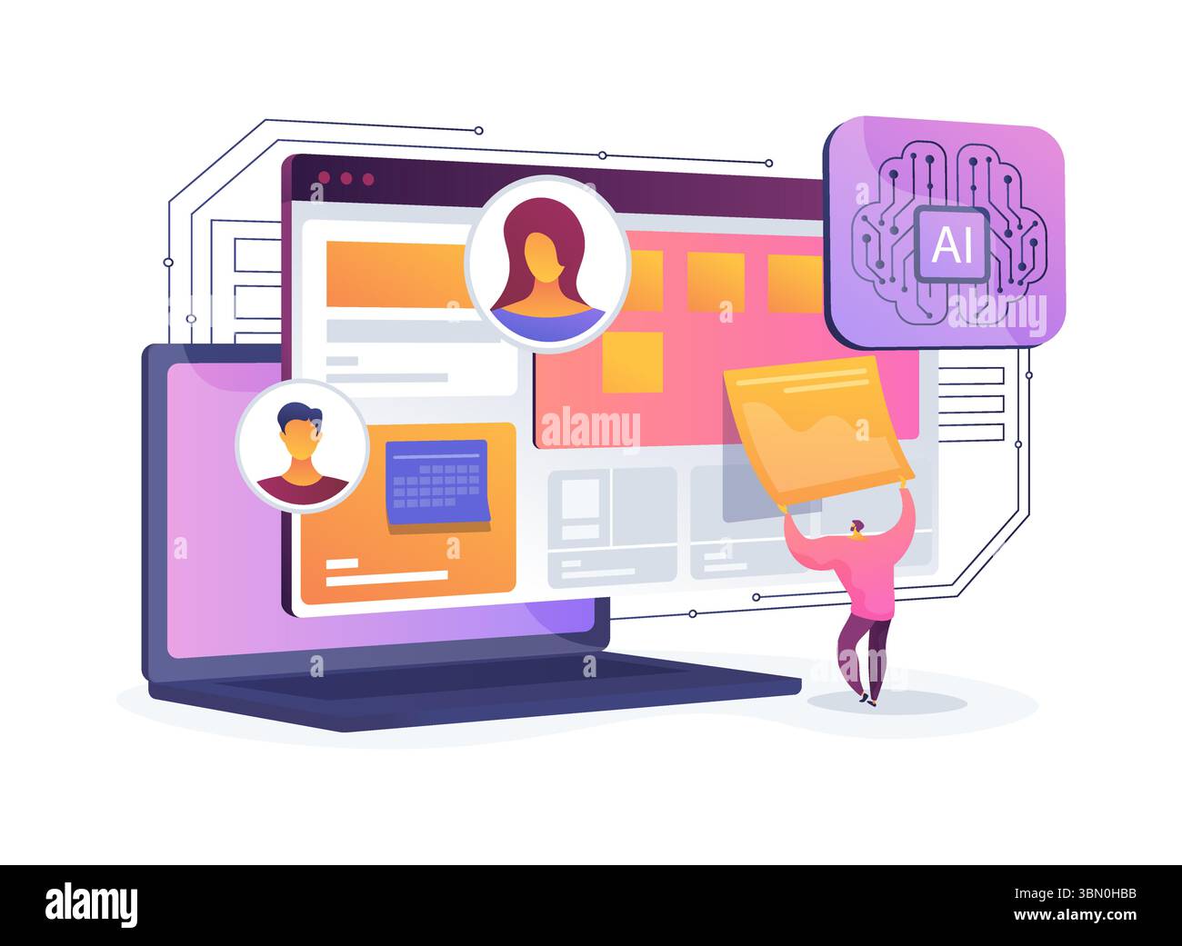 Cloud-Based Project Management Platforms abstract concept vector ...