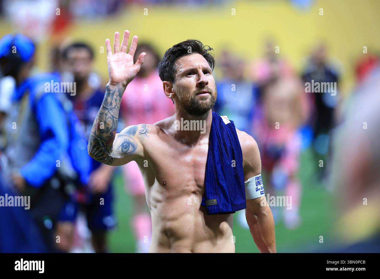 ATLANTA, GA - JUNE 29: Lionel Messi #10 of Inter Miami waves to the ...