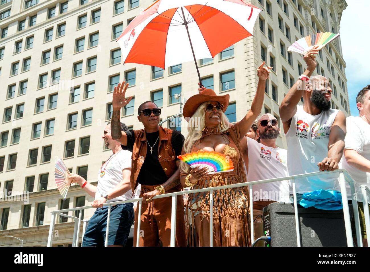 Jessica Betts, Niecy Nash during The NYC Pride March 2025 held along