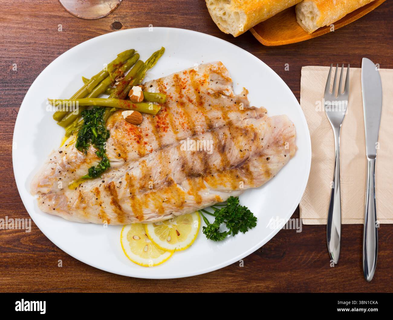 Roasted perch fish fillet Stock Photo - Alamy