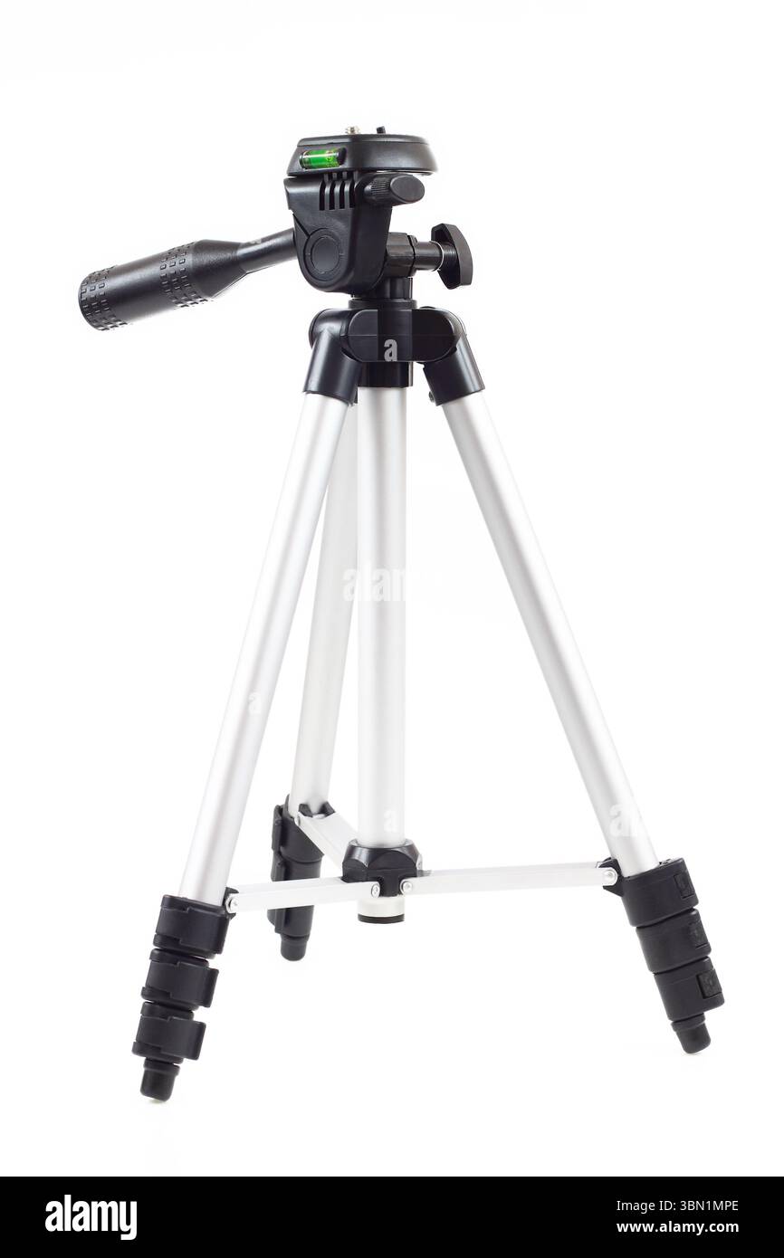 It is One tripod isolated on white. Stock Photo