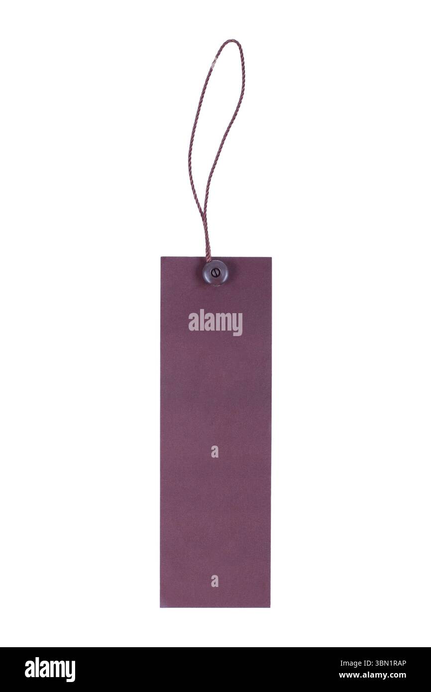 It is Paper tag isolated on white. Stock Photo