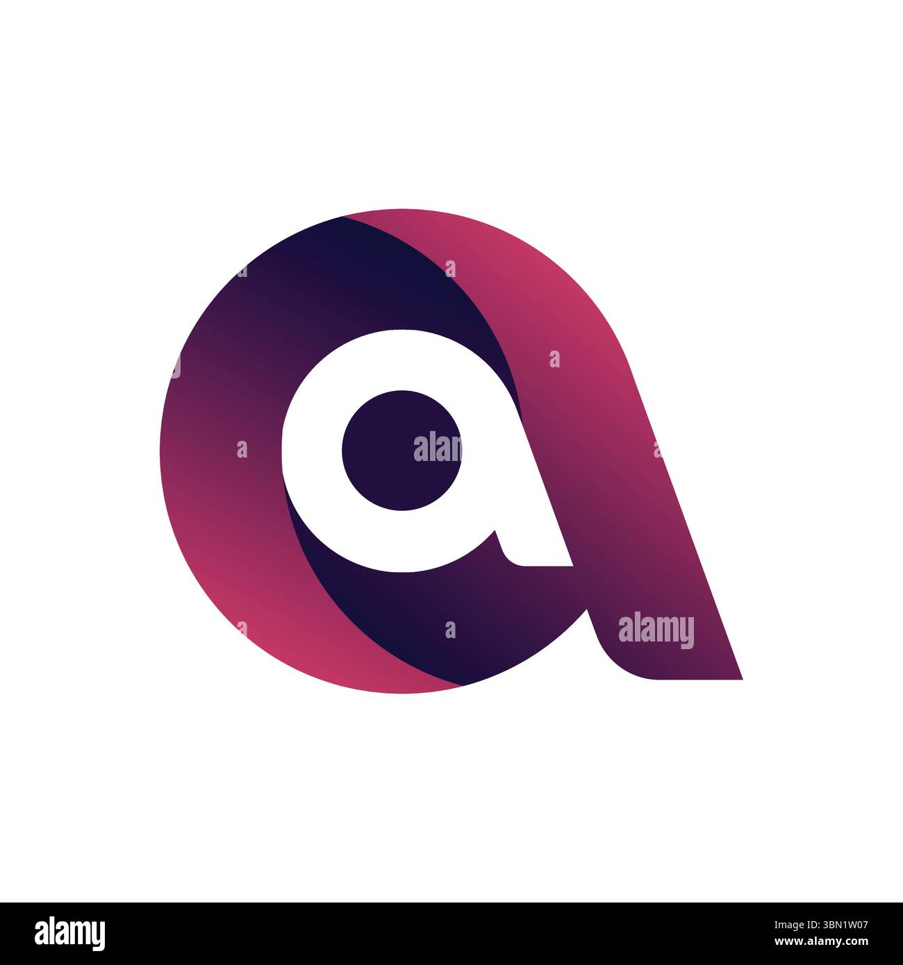 Modern Abstract Letter A Logo Design – Gradient Vector Icon with Bold Typography Stock Vector