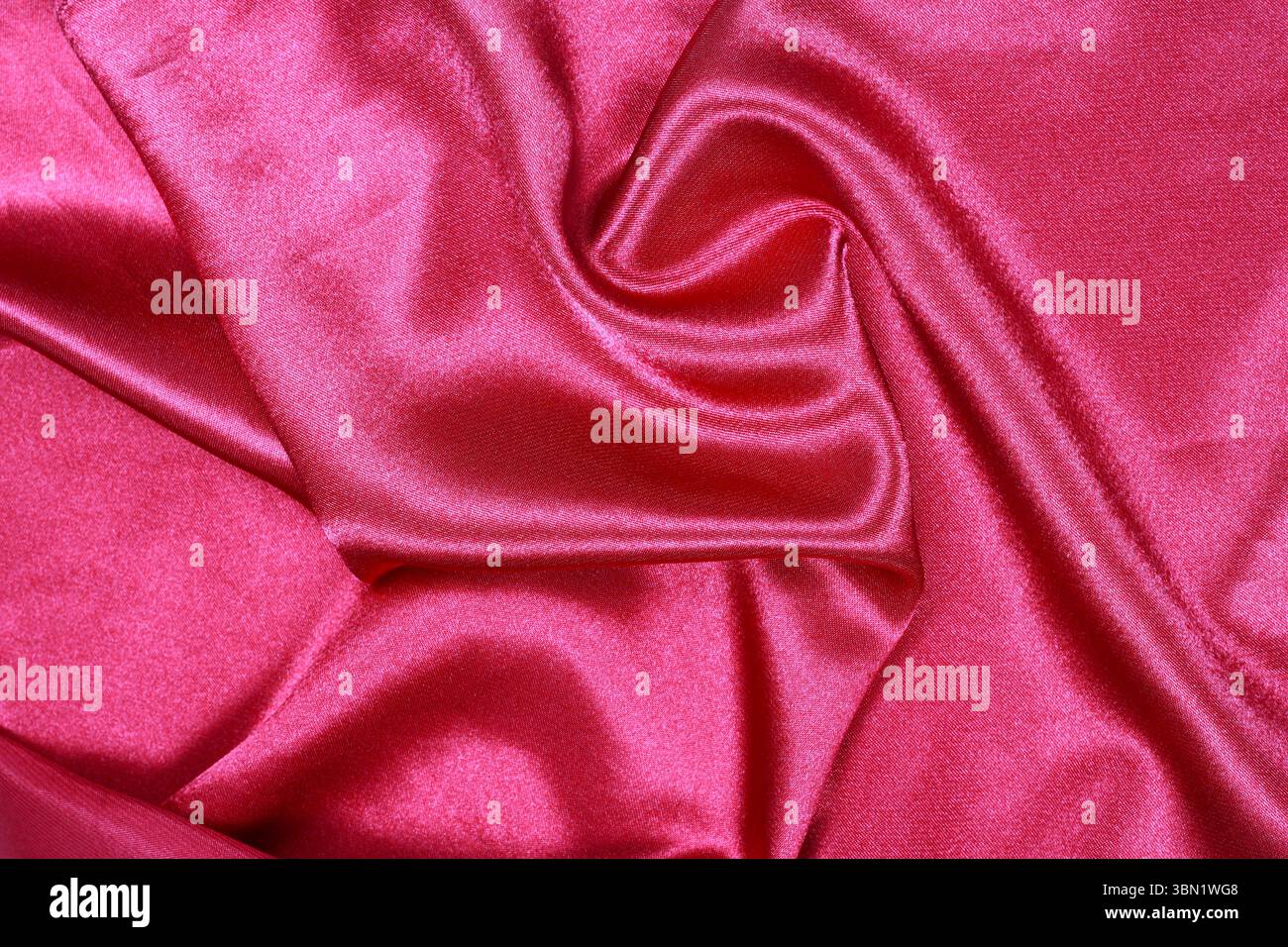 It is Curved design on red silk for pattern and background. Stock Photo