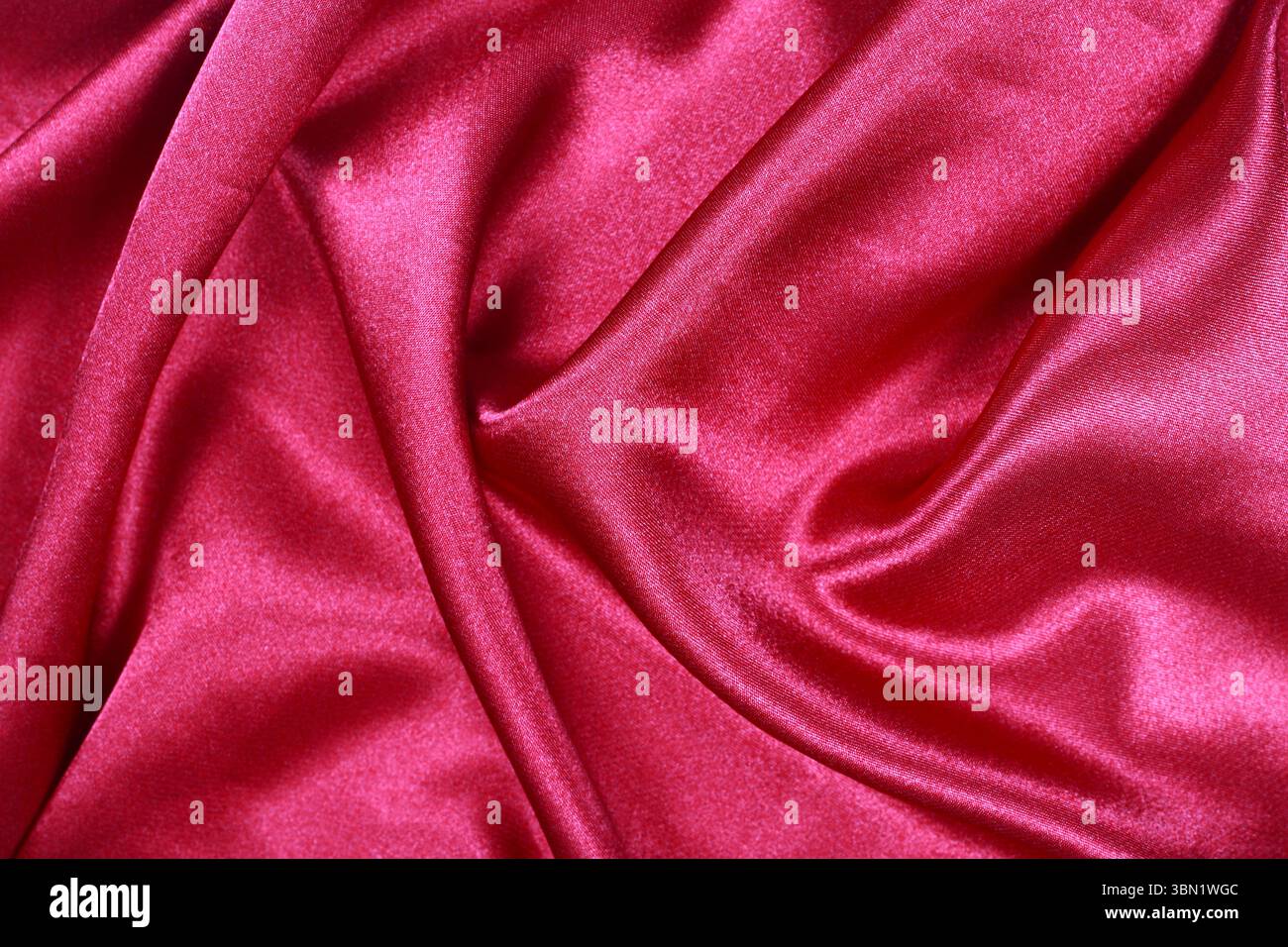 It is Curved design on red silk for pattern and background. Stock Photo
