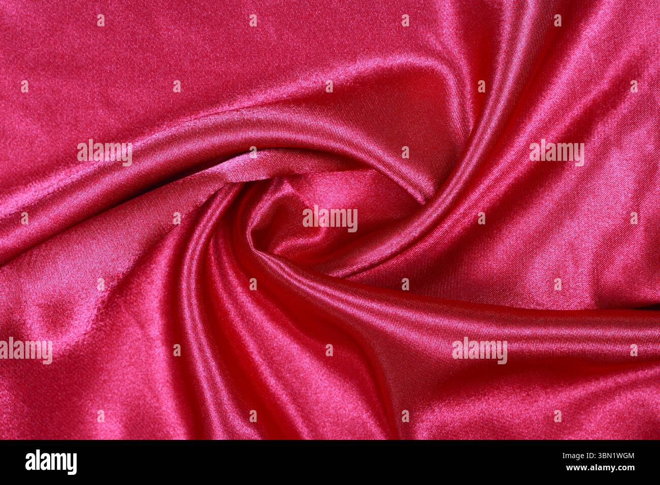 It is Curved design on red silk for pattern and background. Stock Photo