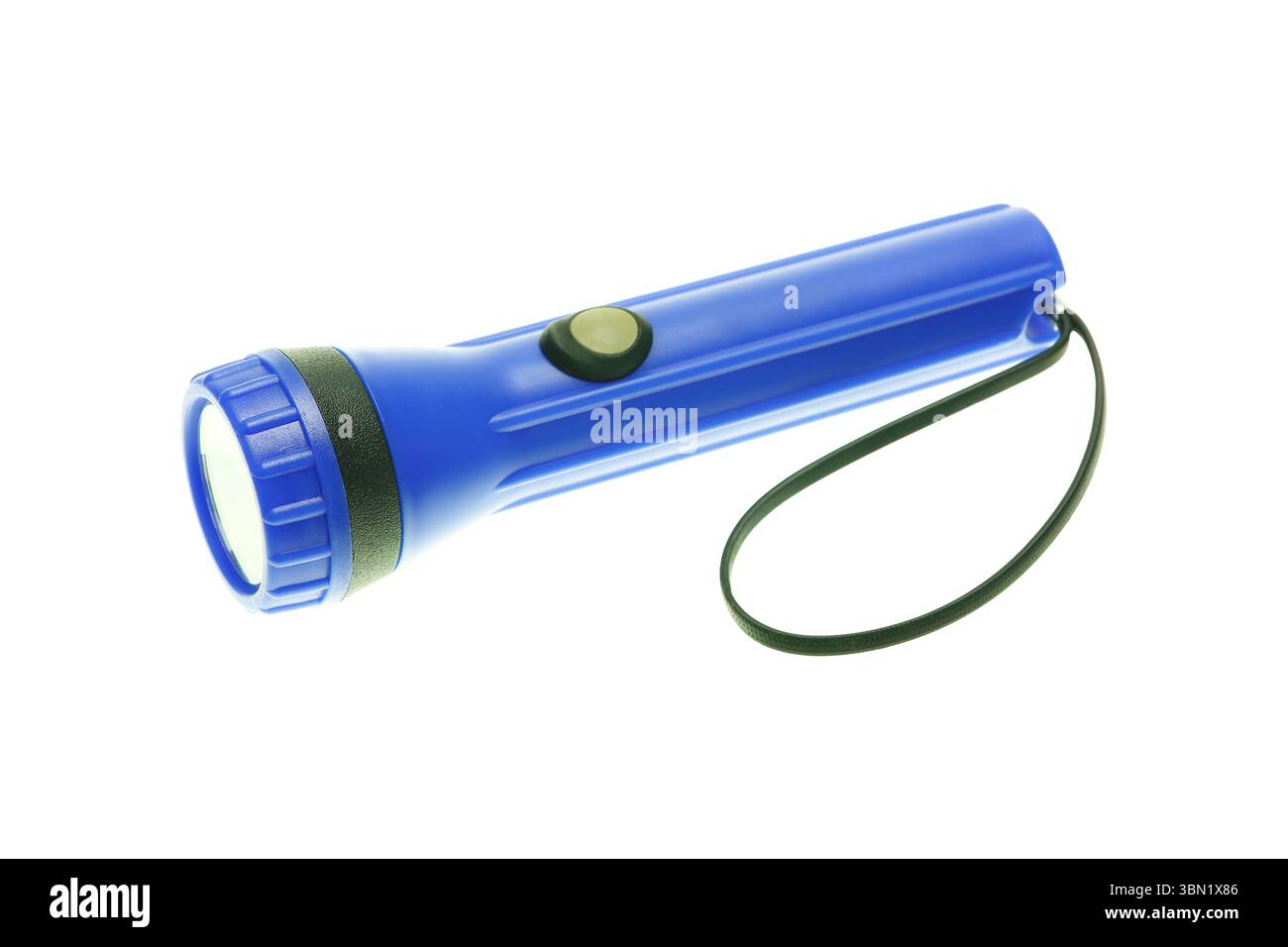 it is blue flashlight isolated on white. Stock Photo