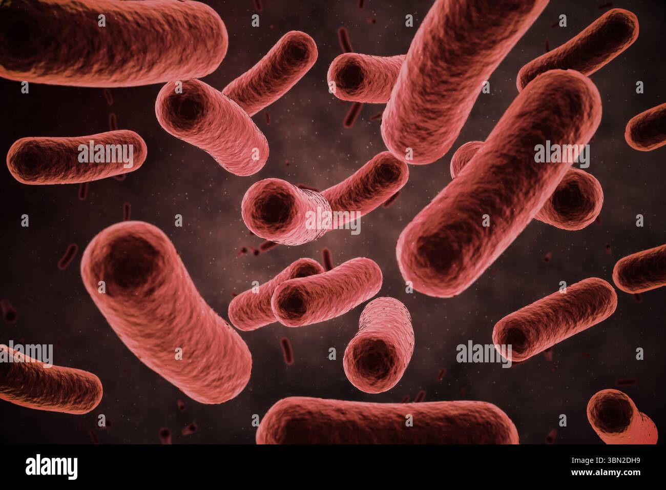 Red Microbes Digital image of red bacteria Stock Photo - Alamy