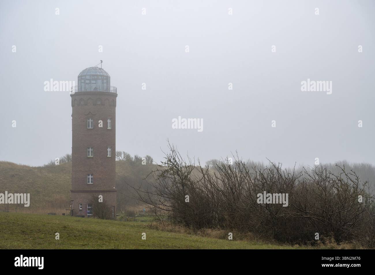 The sounding tower at Kap Arkona, a former sounding station of the German navy (1935 1945 Kriegsmarine) on the Baltic Sea coast on the island of Ruege Stock Photo