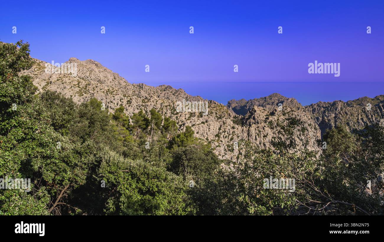Paraje Natural de la Sierra de Tramuntana, UNESCO World Heritage Site, Mallorca, Islas Baleares, Spain, Europe Stock Photo