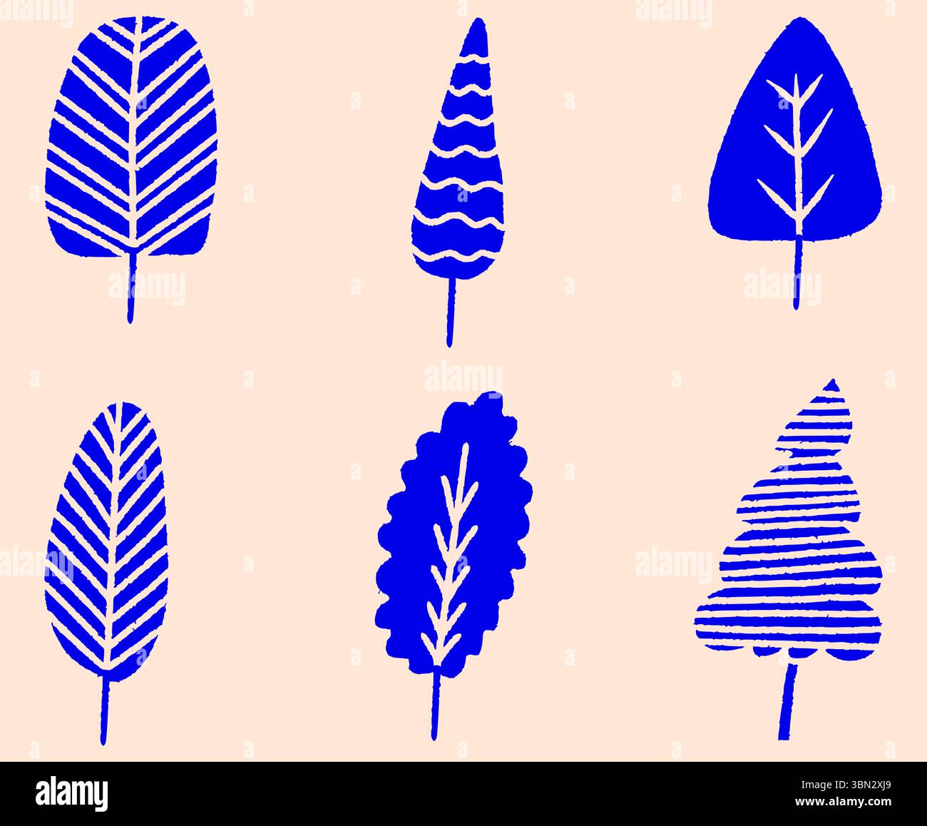Trees doodle set, hand drawn trees vector isolated Stock Vector Image ...