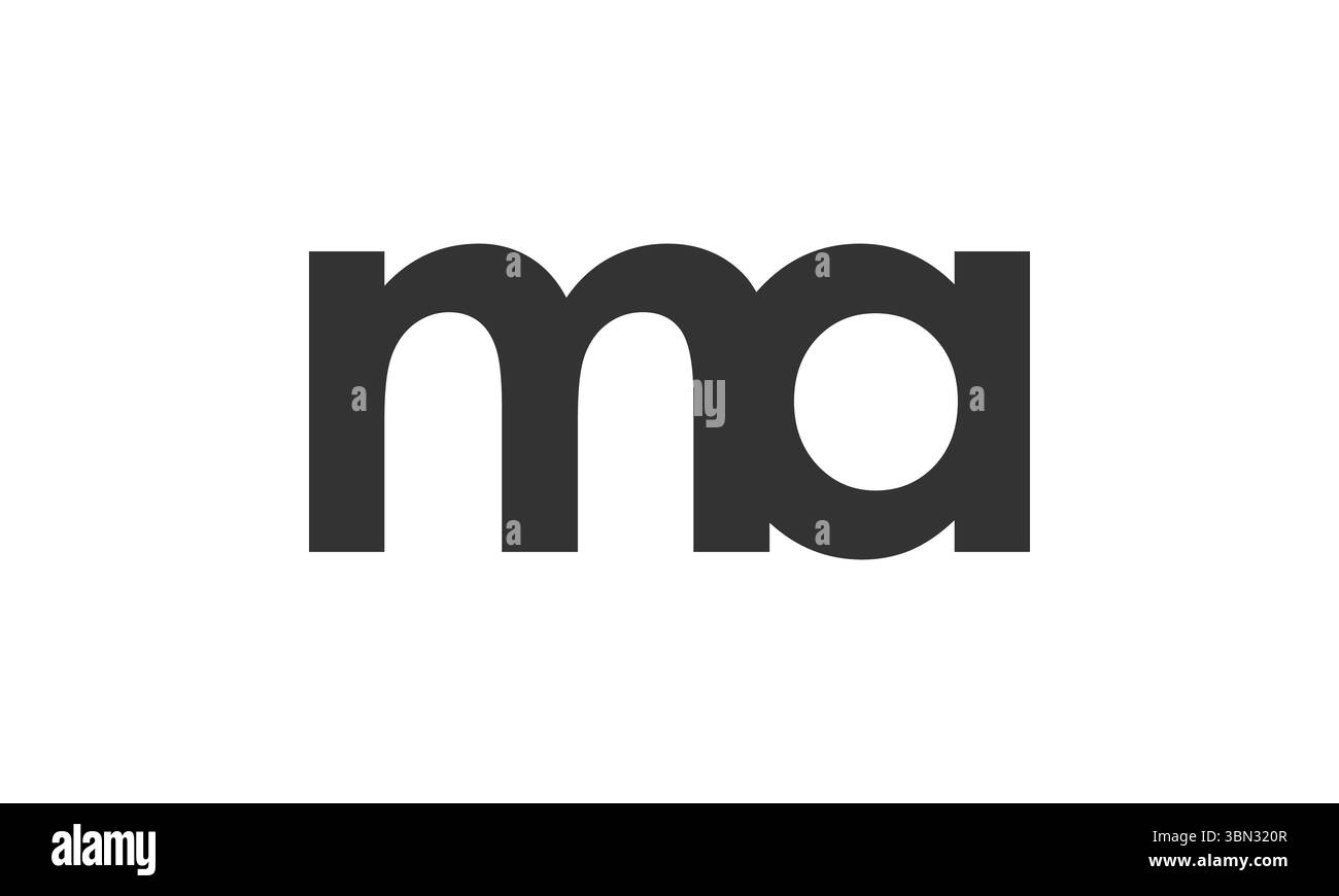 MA creative geometric initial based modern and minimal logo. Letter m a ...