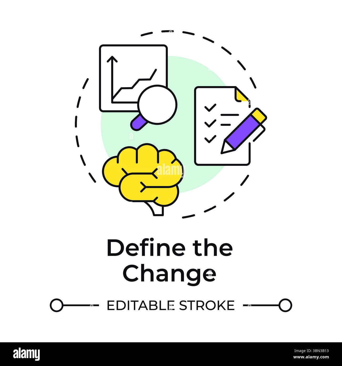 Define change multi color concept icon Stock Vector