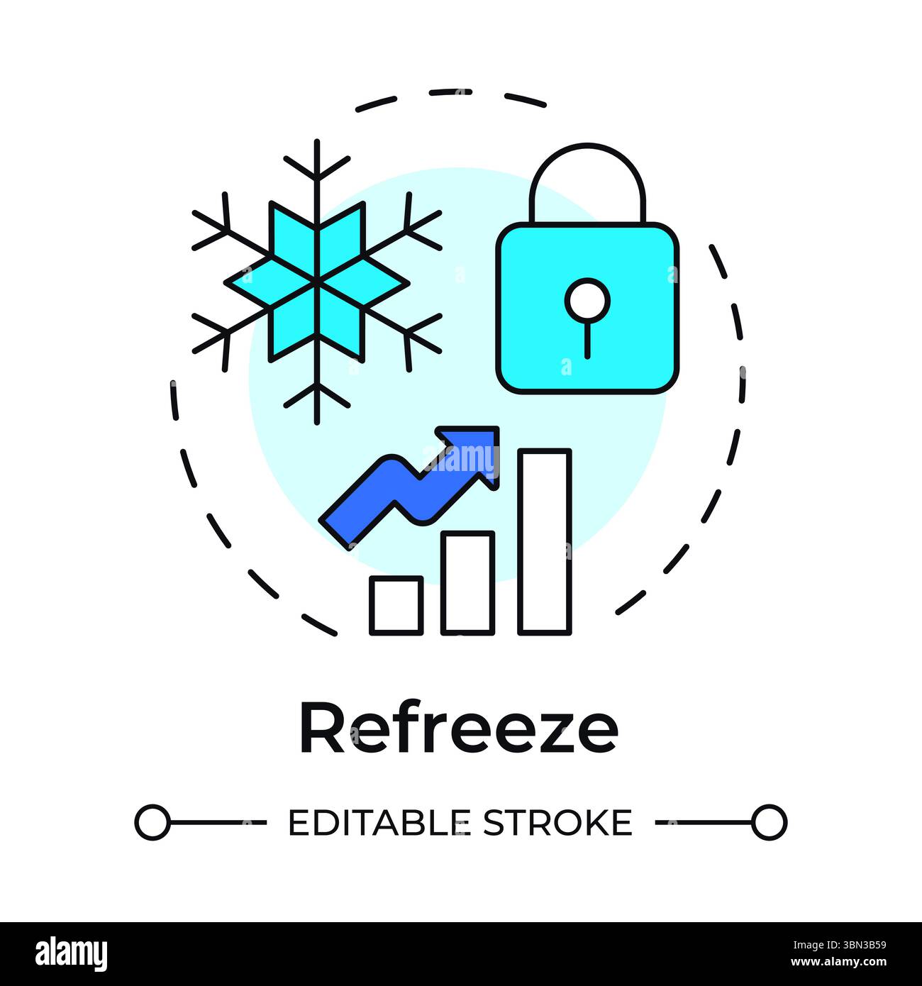 Refreeze multi color concept icon Stock Vector
