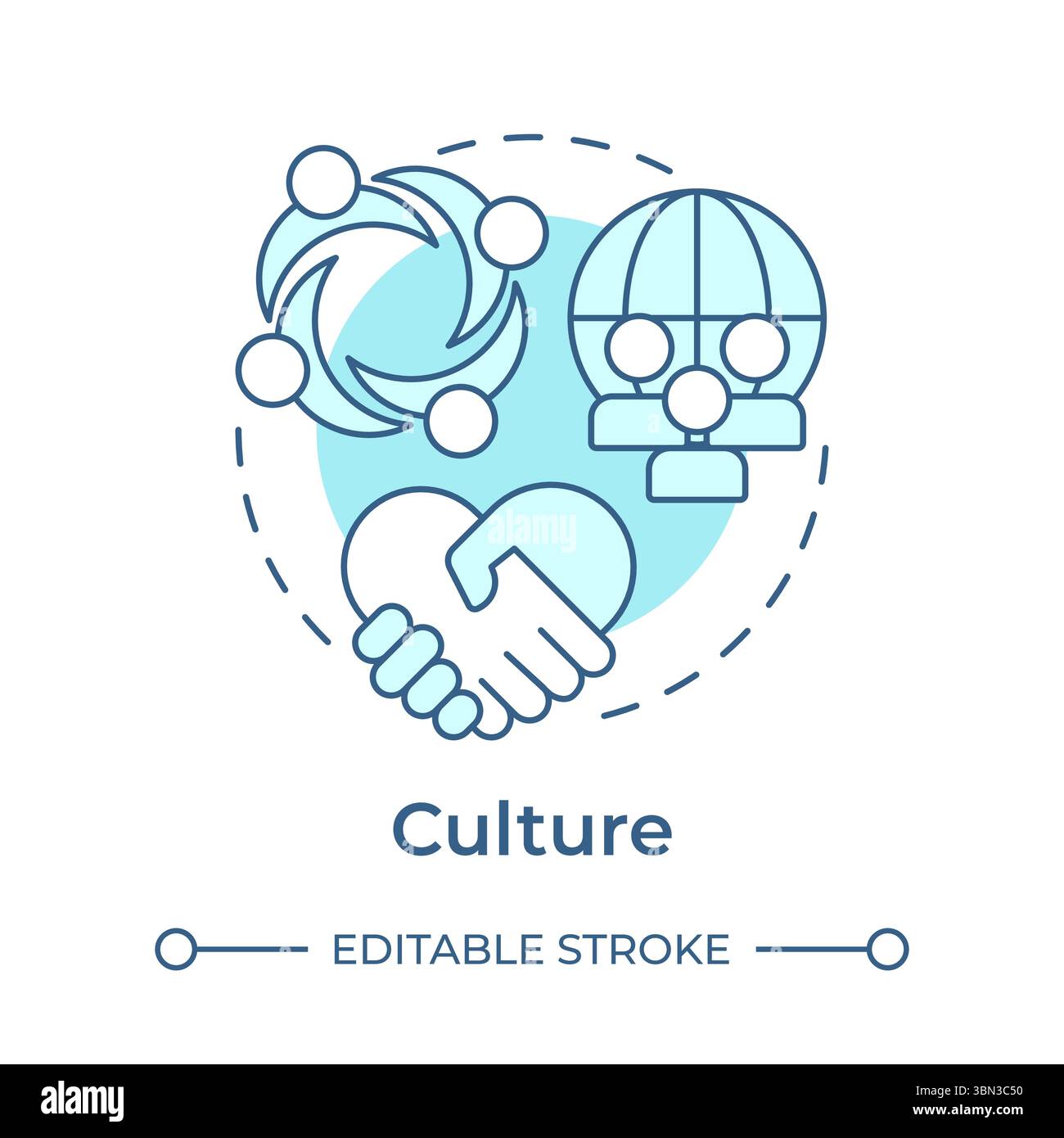 Culture soft blue concept icon Stock Vector