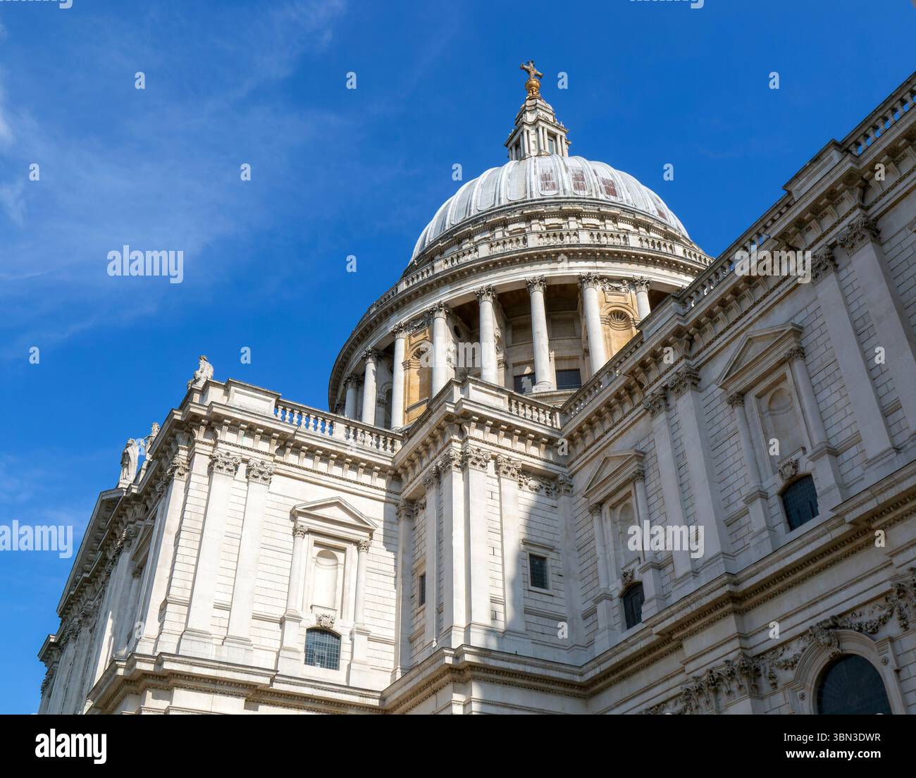 Dome of St Paul's cathedral church, City of London, London, England, UK architect Christopher Wren Stock Photo