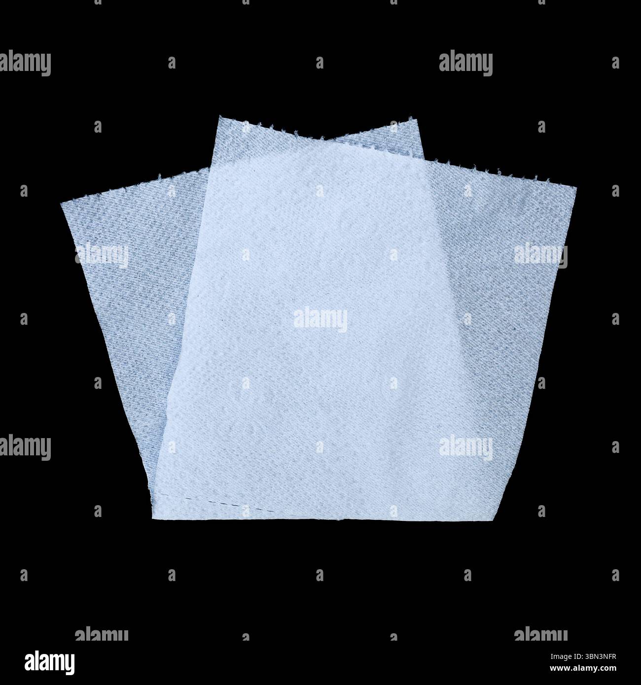 it is folded tissue paper isolated on black. Stock Photo