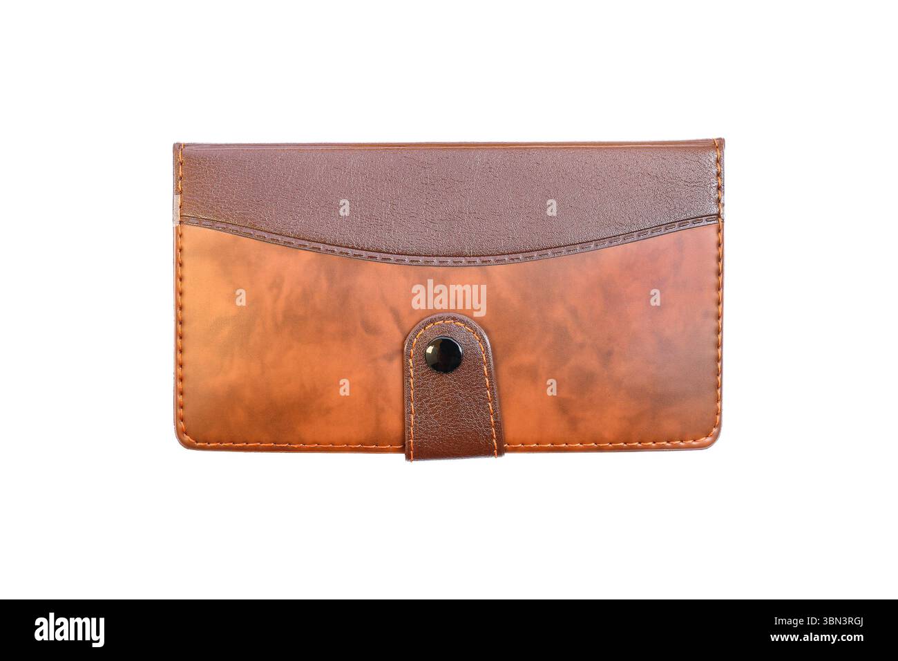 it is tablet and notebook leather case isolated on white. Stock Photo