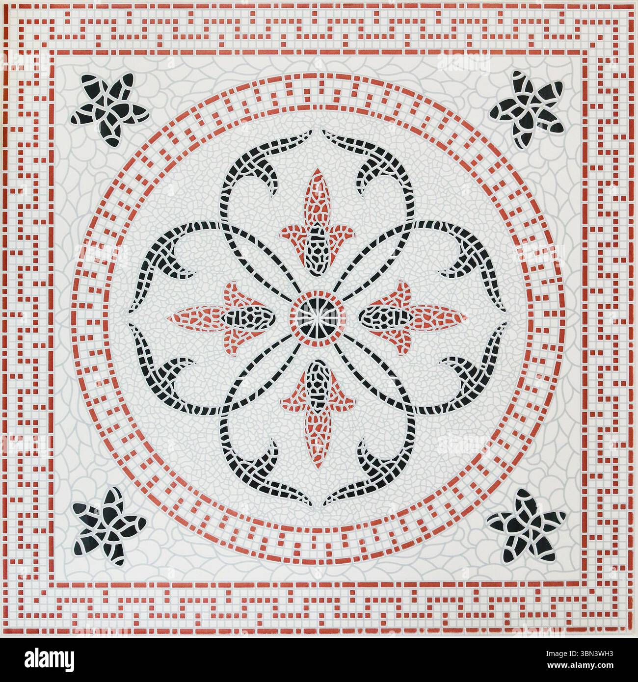 it is beautiful white tiled texture for pattern and background. Stock Photo
