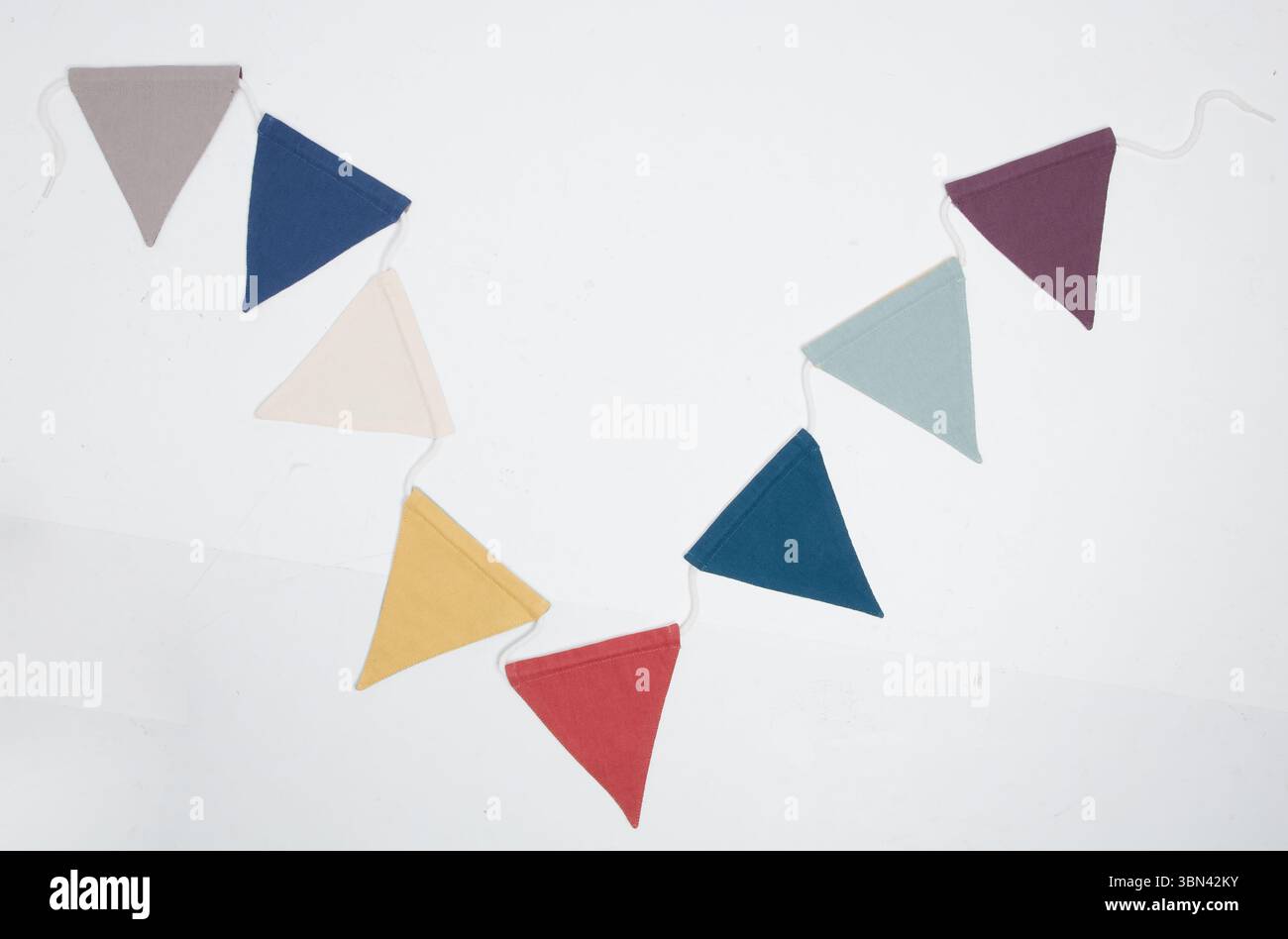 Party triangular cloth flag isolated nature background with clipping path Stock Photo