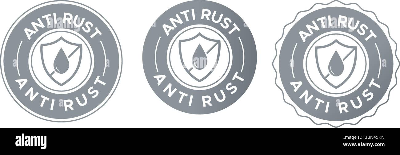 Anti-Rust logo badge vector, anti-rust badge labels, anti-rust stamp ...