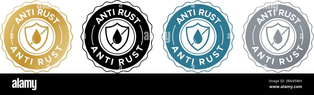 Anti-Rust logo badge vector, anti-rust badge labels, anti-rust stamp ...