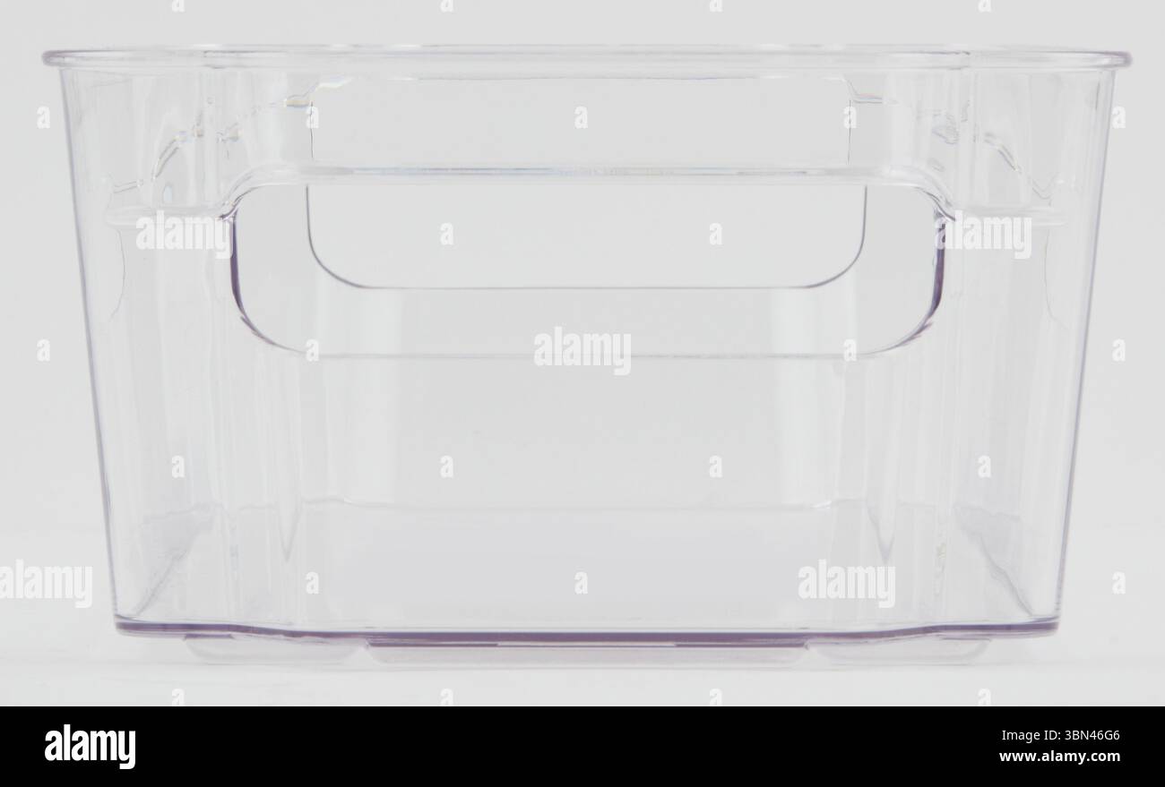 clear plastic box isolated nature background with clipping path Stock Photo
