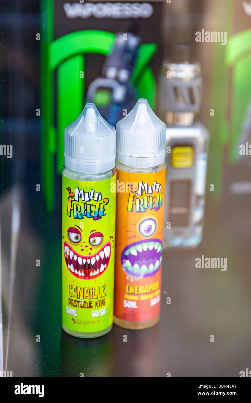 Puff on sale in a store Stock Photo