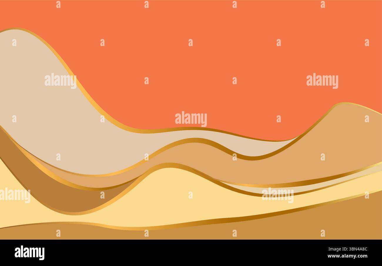 Abstract mountain landscape for poster. Nature wall decor vector Stock Vector
