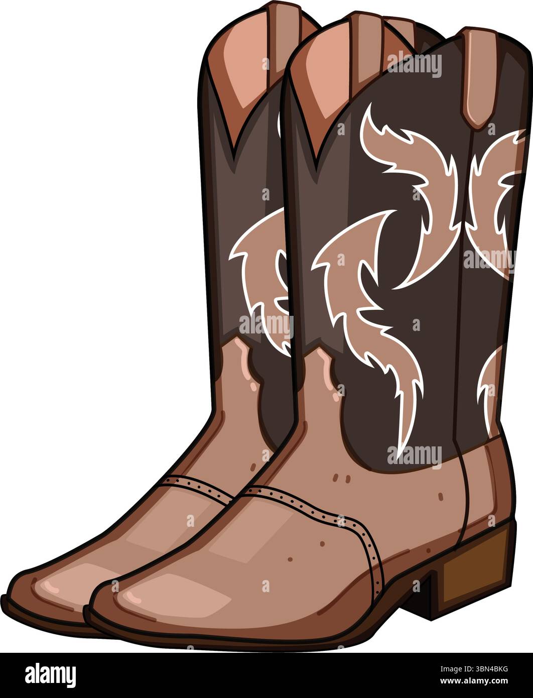 rodeo cowboy boots cartoon vector illustration Stock Vector Image & Art ...