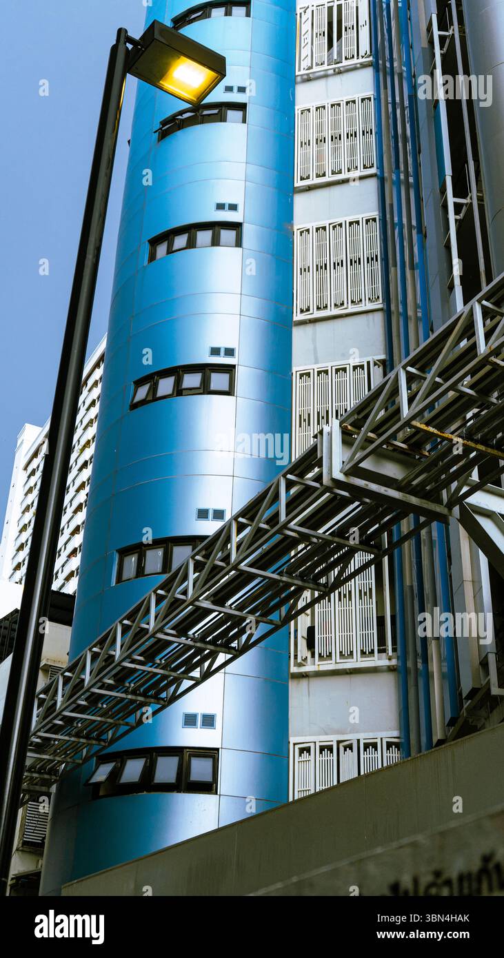 Spaceship looking building in Bangkok Stock Photo