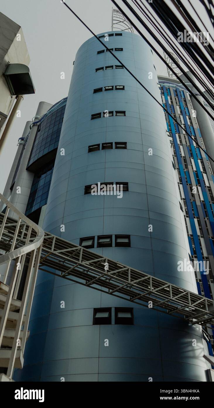 Spaceship looking building in Bangkok Stock Photo